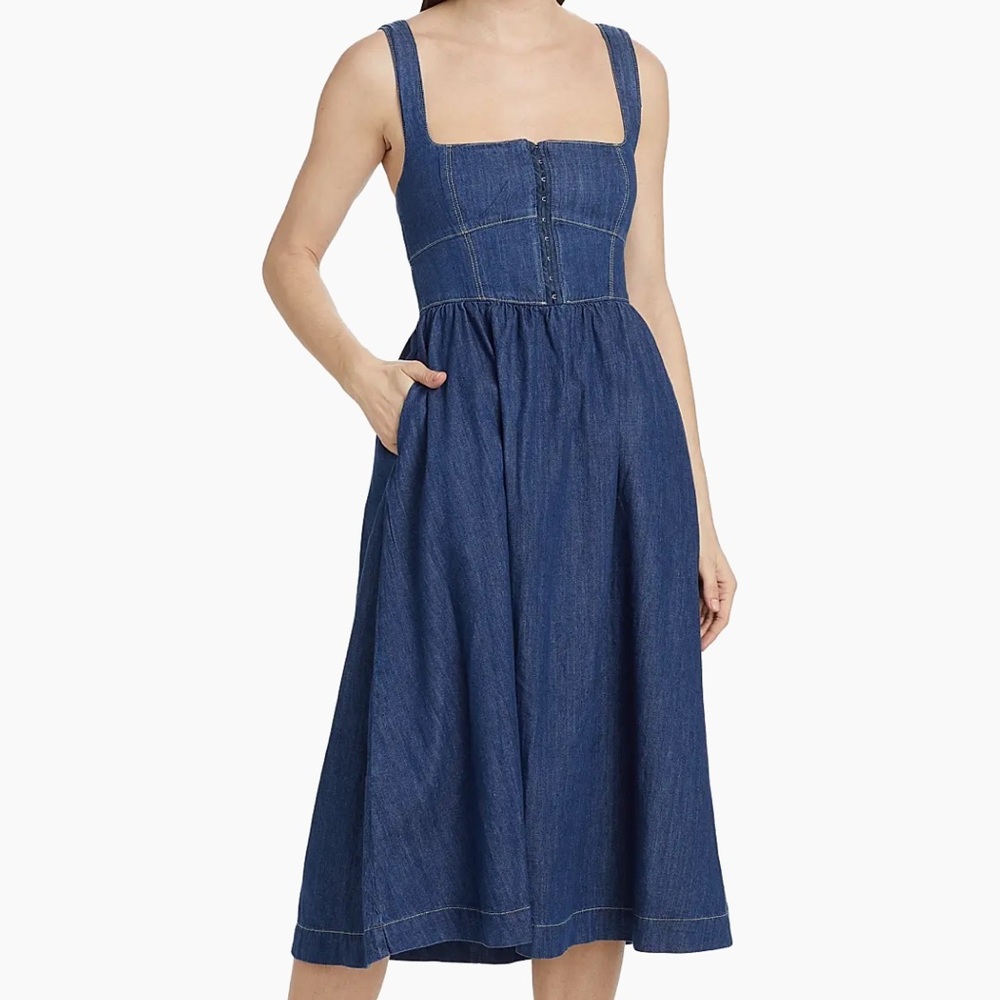 Reformation Dark Blue Denim Dress